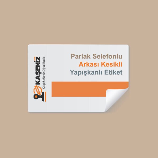 Parlak Selefonlu Kartvizit Boyutunda Etiket | Uyarı Etiketi | Kargo Etiketi | Paket Etiketi | Yapışlanlı Etiket